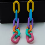 link chain earrings