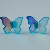 blue butterfly studs