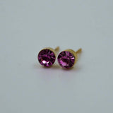 pink zircon studs