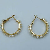 pearl hoops