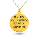 sunshine pendant both sides engraved