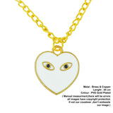 white heart pendant
