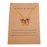 Orange butterfly pendant