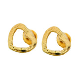 hollow heart studs