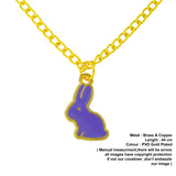 purple rabbit pendant
