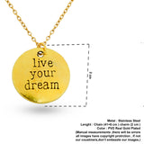 live your dream pendent