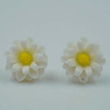 white flower studs