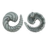 Spiral earrings silver plated _D275