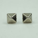 pyramid silver studs