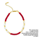 Tilly red stoned bracelet D262
