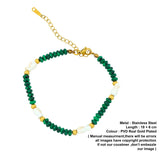 Tilly green stoned bracelet D263