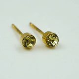 yellow zircon studs