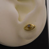 evil eye almond studs