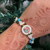 Sacred Harmony: Handcrafted Spiritual Pearl & Gemstone Bracelet