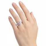 Pink Heart-Cut Solitaire Halo Ring