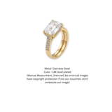 Emerald-Cut East-West Diamond Engagement Ring