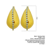 Zircon Studded Teardrop Earrings