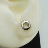 hollow silver studs D1029