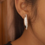 thick zircon studded hoops d471