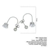 White zircon studs D573