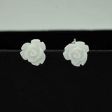 white flower studs
