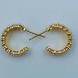 netted pearl hoops