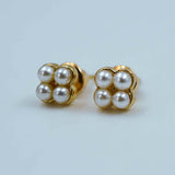 square pearl studs