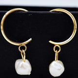 pearl drop hoops