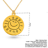 sunshine pendant both sides engraved