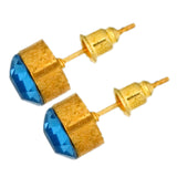 blue zircon studs