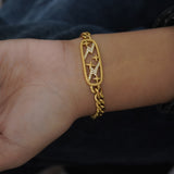 Twisted Zircon Lightning choker bracelet