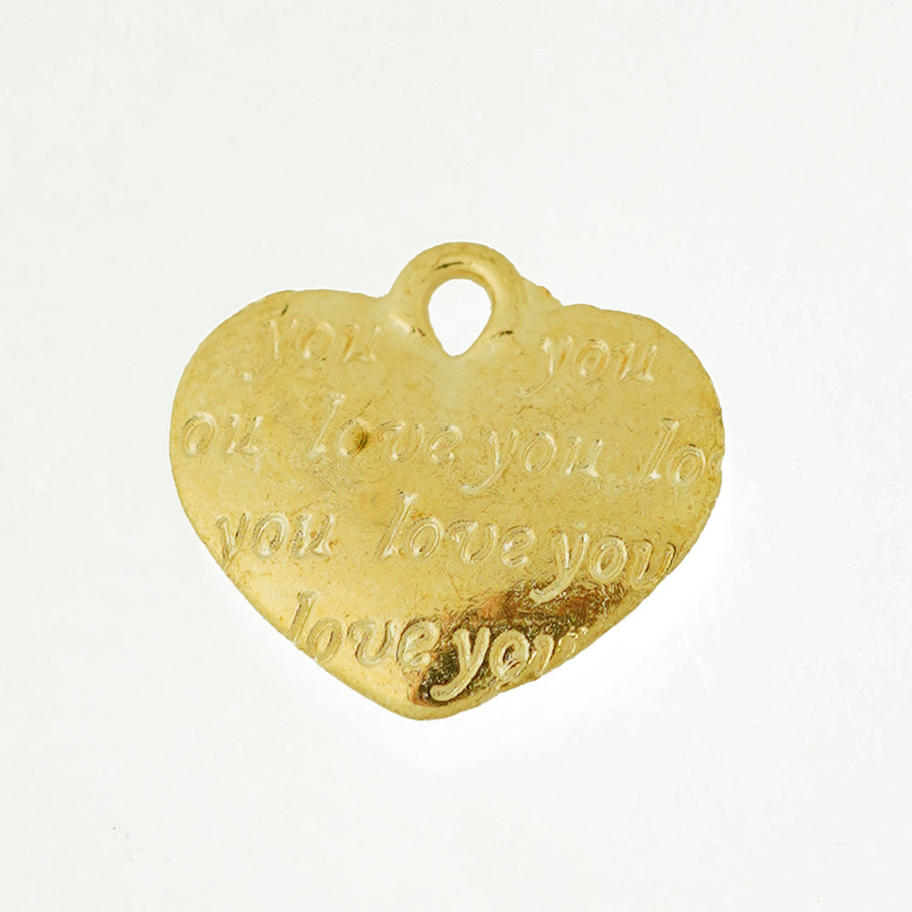 love you engraved charms