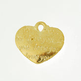 love you engraved charms