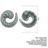 Spiral earrings silver plated _D275