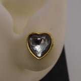 shinny heart studs D762