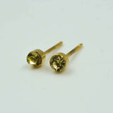 yellow zircon studs