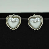 heart shaped silver studs