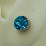 blue zircon studs