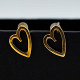 hollow heart studs