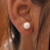 pink pearl studs