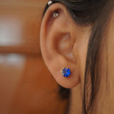 royal blue zircon studs D1115