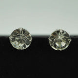 silver zircon studs