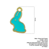 cyan rabbit pendant