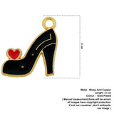 black heel pendant