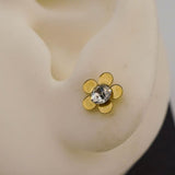 sunflower zircon studs D771