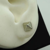 pyramid silver studs