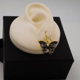 black butterfly earrings