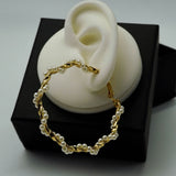 twisted pearl layered hoops