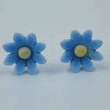 blue daisy studs