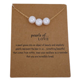 Triple pearl necklace